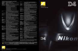 A Nikon D4 digitális SLR fényképezőgép műszaki adatai