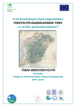 A Tisza részvízgyűjtő vízgyűjtő gazdálkodási terve