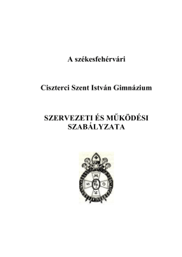 SzMSz 2006 - Ciszterci Szent István Gimnázium