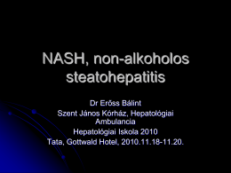 NASH, non-alkoholos steatohepatitis
