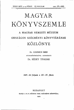 Magyar Könyvszemle, 1927. júl–dec - EPA