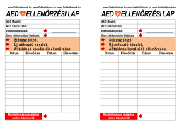 AED ellenőrző lista