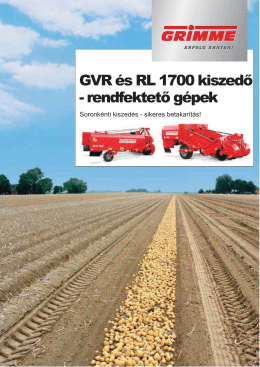 GVR-RL 1700 bakhátfelszedők