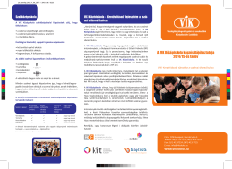 A VIK Középiskola képzési tájékoztatója 2014/15