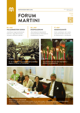Forum Martini októberi szám