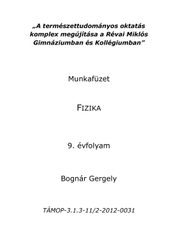 Munkafüzet 9. évfolyam Bognár Gergely