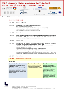 VII Konferencja – program - Polski Związek Pracodawców