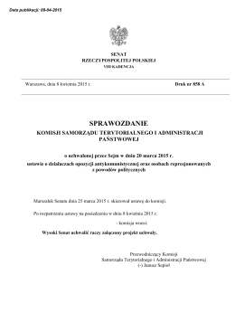 druk nr 858 A - Senat Rzeczypospolitej Polskiej
