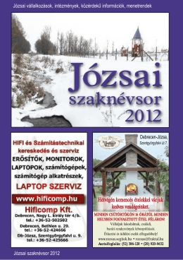 Józsai Szaknévsor 2012. - Debrecen