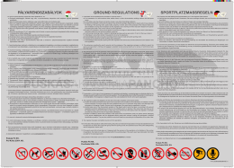 pályarendszabályok ground regulations sportplatzmassregeln