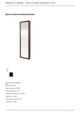 Ékszertartó szekrény : Barna fa tükrös ékszertartó falra