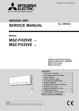 MSZ-FH25VE - E1 MSZ-FH35VE - E1 SERVICE