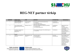 REG-NET partner térkép - REG
