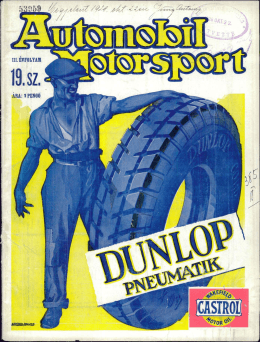 Automobil motorsport 1928 3. évfolyam 19. szám