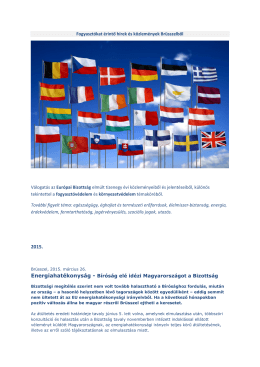 EU hírek, Brüsszel - Fogyasztóvédő és Érdekszövetség Alapítvány