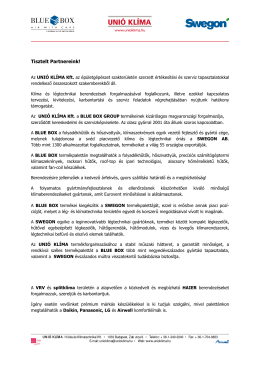 Unió Klíma Kft. bemutatkozó levél (pdf 3,7 MB)