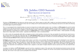 XX. Jubilee CEO Summit