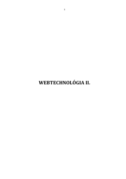 WEBTECHNOLÓGIA II.