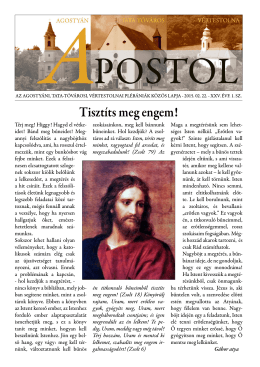 apostol – 2015.02.18. – xxv. évf. 1. sz