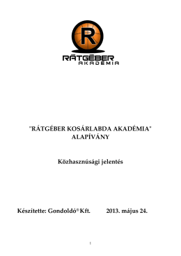 Közhasznúsági jelentés 2012.