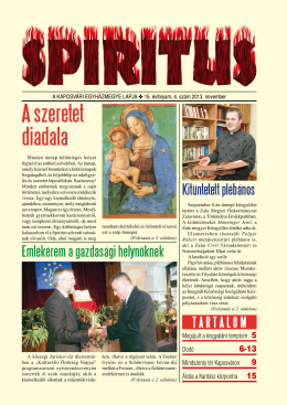 Spiritus_2013_november - Kaposvári Egyházmegye