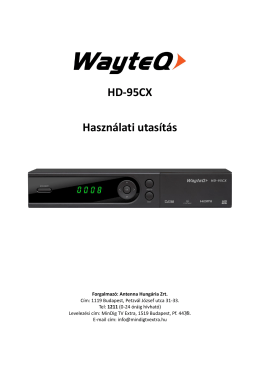 Wayteq HD-95CX használati utasítás