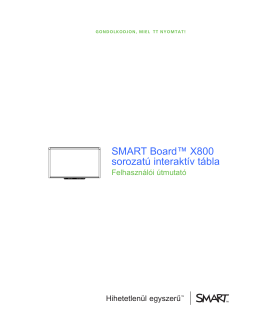 SMART Board X800 sorozatú interaktív tábla – felhasználói útmutató