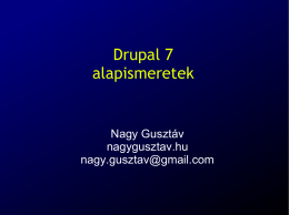 Drupal 7 alapismeretek