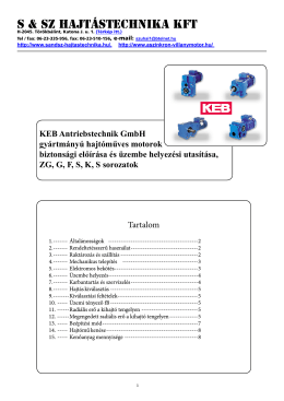 KEB Antriebstechnik GmbH gyártmányú hajtóműves motorok és