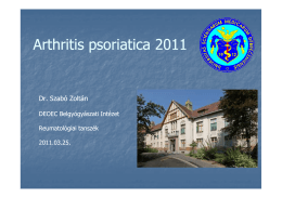 Arthritis psoriatica 2011 [Kompatibilitási mód]