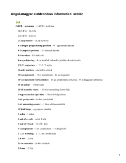 Angol-magyar elektronikus informatikai szótár