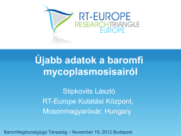 Ujabb adatok a baromfi mycoplasmosisairól – Dr. Stipkovits L.