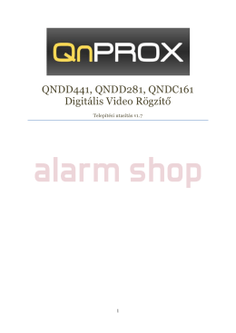 QnProx QNDD441, QNDD281, QNDC161 telepítési utasítás