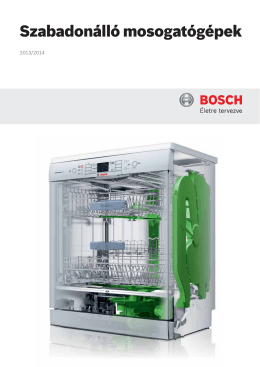 Letölthető katalógus - Bosch Szabadonálló mosogatógépek