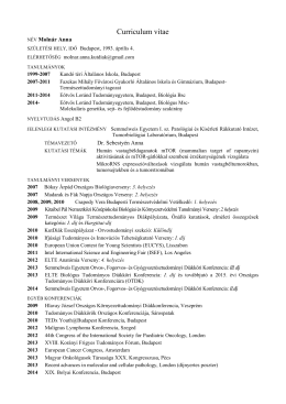 CV pdf - Stephen W. Kuffler Kutatási Alapítvány