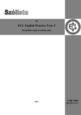 ECL English Practice Tests 2 Word list