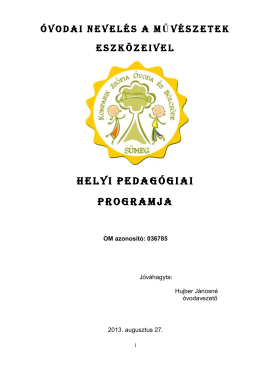 Pedagógiai program 2013