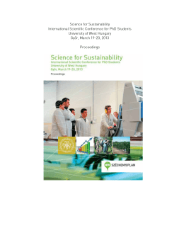 Science for Sustainability International Scientific