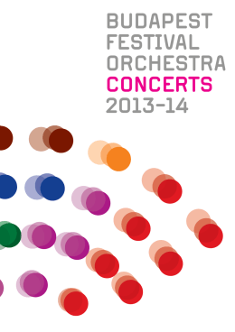 BUDAPEST FESTIVAL ORCHESTRA CONCERTS 2013-14