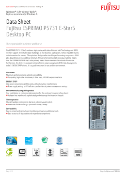 Data Sheet Fujitsu ESPRIMO P5731 E
