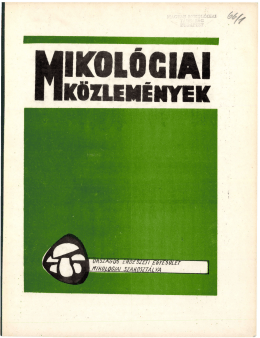 Mikológiai Közlemények - Clusiana (1966)