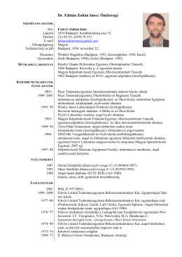 Dr. Fábián Zoltán Imre - Az Interdiszciplináris Doktori Iskola