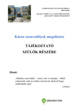Tájékoztató füzet - Bárczi Géza Általános Iskola
