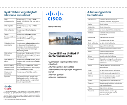 Cisco 8831-es Unified IP konferenciatelefon RÖVID ÚTMUTATÓ