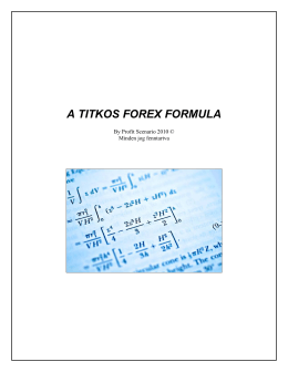 A titkos Forex Formula