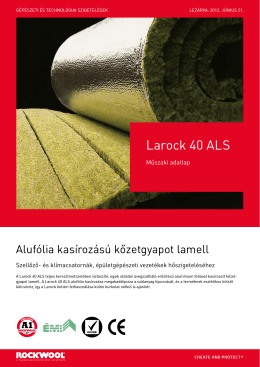 Larock 40 ALS alufólia kasírozású kőzetgyapot lamell