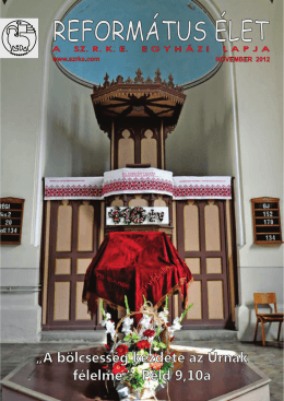 REFORMÁTUS ÉLET - Szerbiai Református Keresztyén Egyház