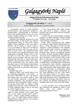 Galgagyörki Napló 23. szám 2014. január