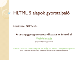 HTML5 alapok