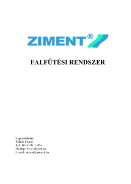 FALFŰTÉSI RENDSZER - Ziment falfűtés rendszer